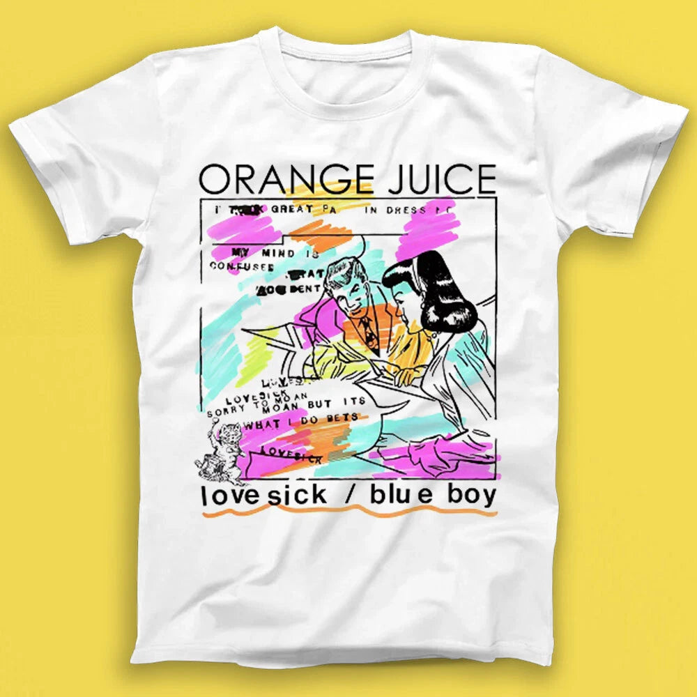 Orange Juice Blue Boy Lovesick Punk Rock Music Gift T Shirt 2036