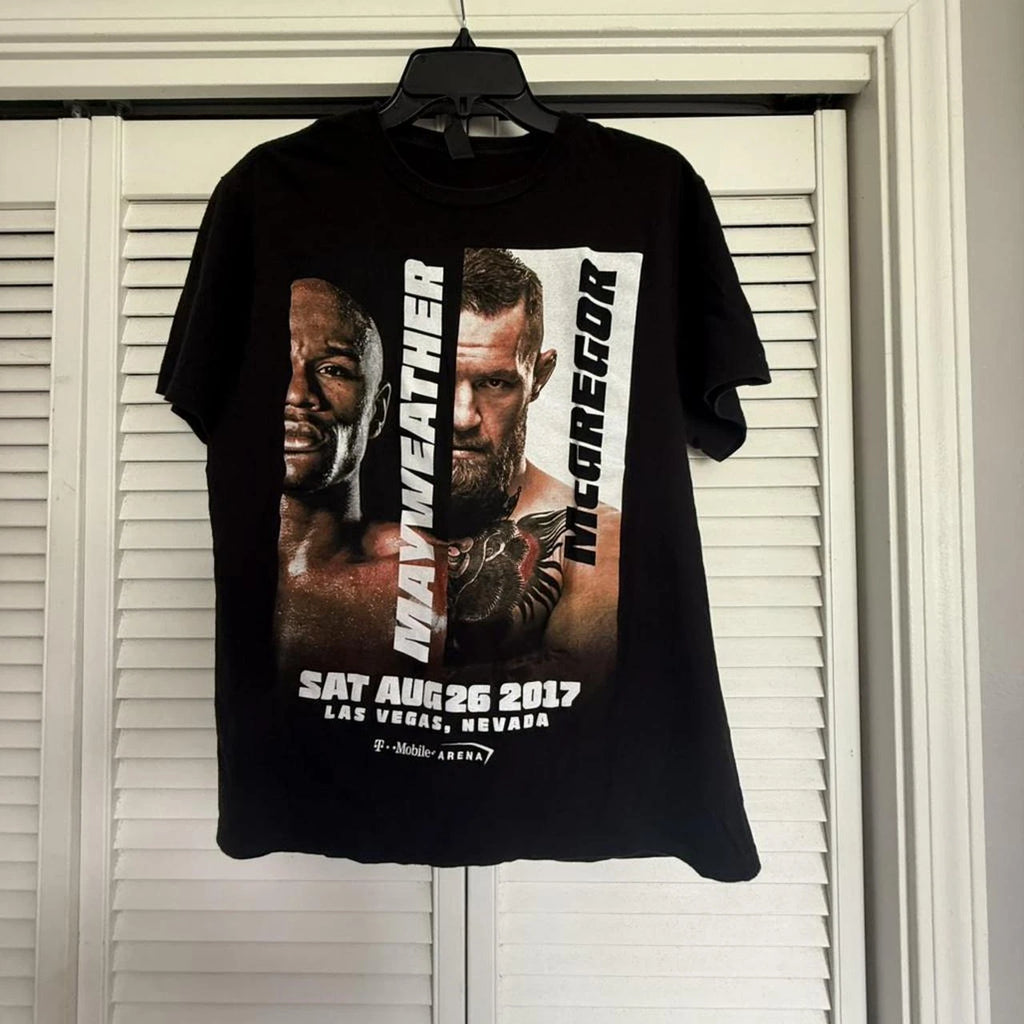 Conor McGregor vs Floyd Mayweather black fight tee