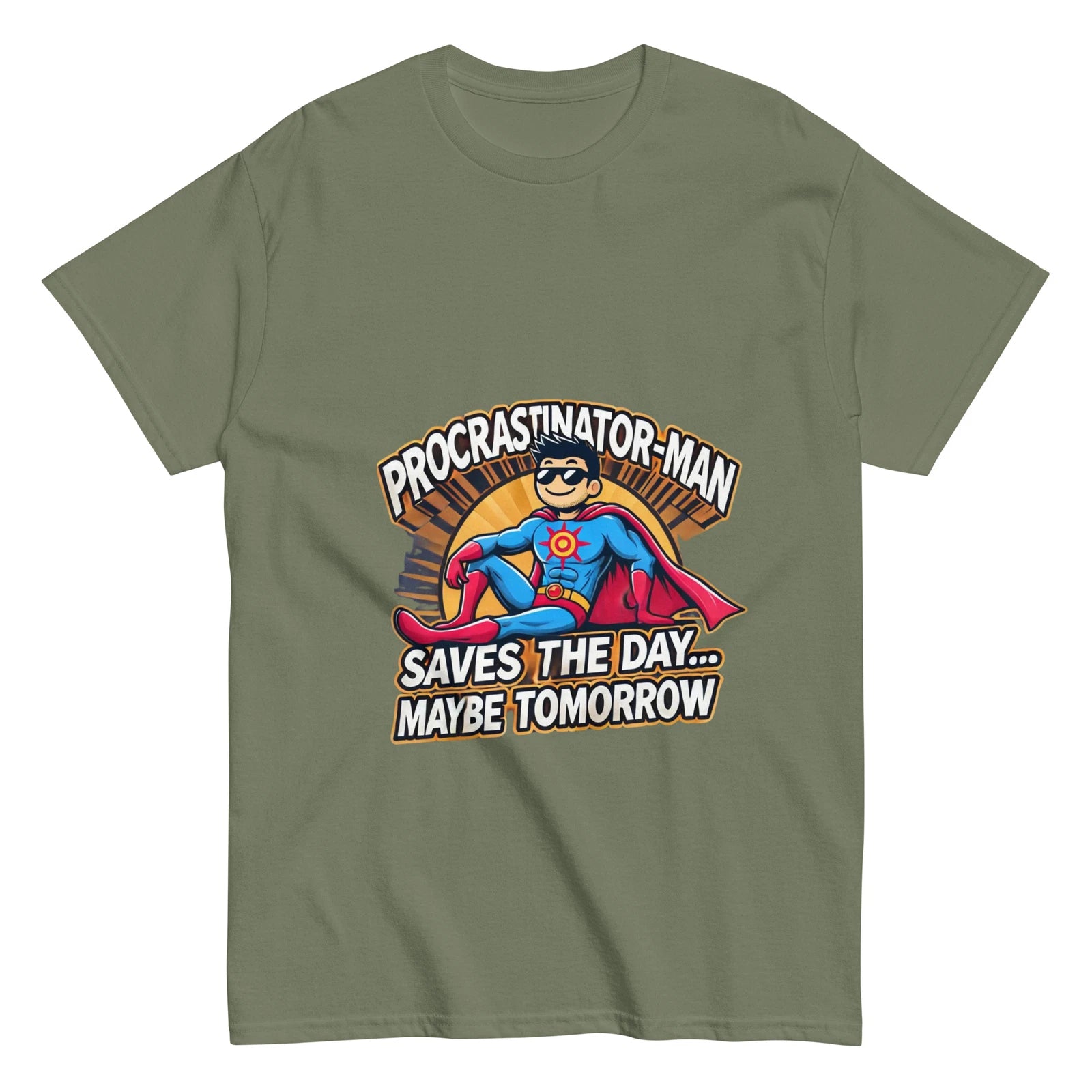 "Procrastinator Man" Classic T-Shirt, Graphic Art, perfect gift for lazy friends