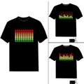 Creative LED Flashing Sound Activated Audio Control T-Shirt Night Club Wear