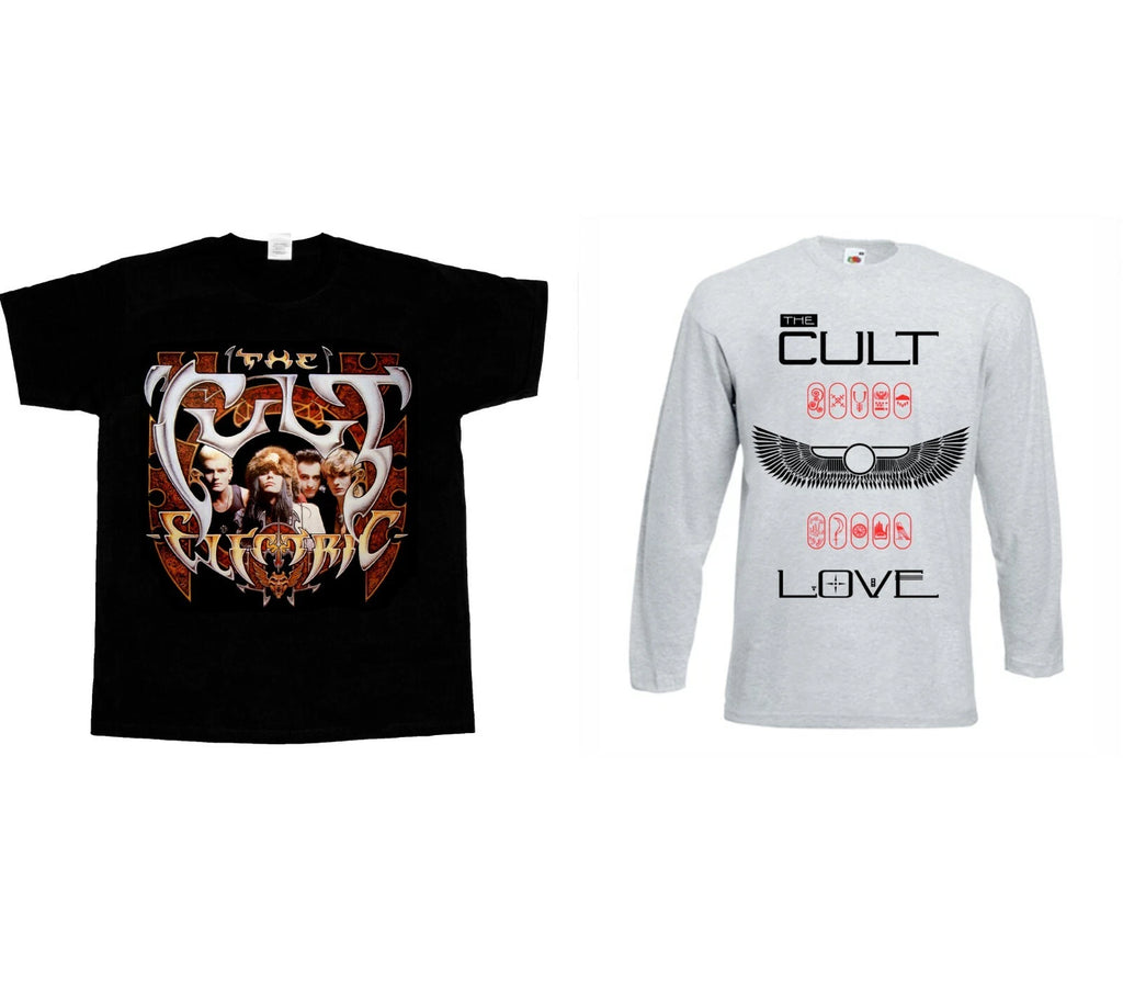 THE CULT LOVE '85 ELECTRIC GOTH NEW GRAY SHORT/LONG SLEEVE T-SHIRT