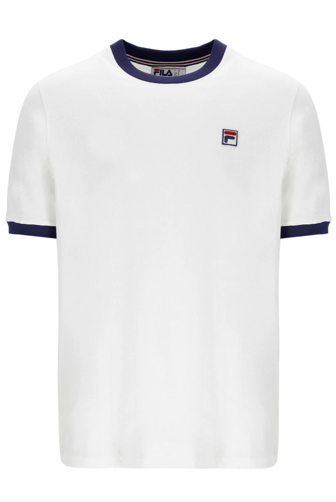 Fila Men's Marconi Essential Ringer T-Shirt in White / Peacoat LM1836AT 101