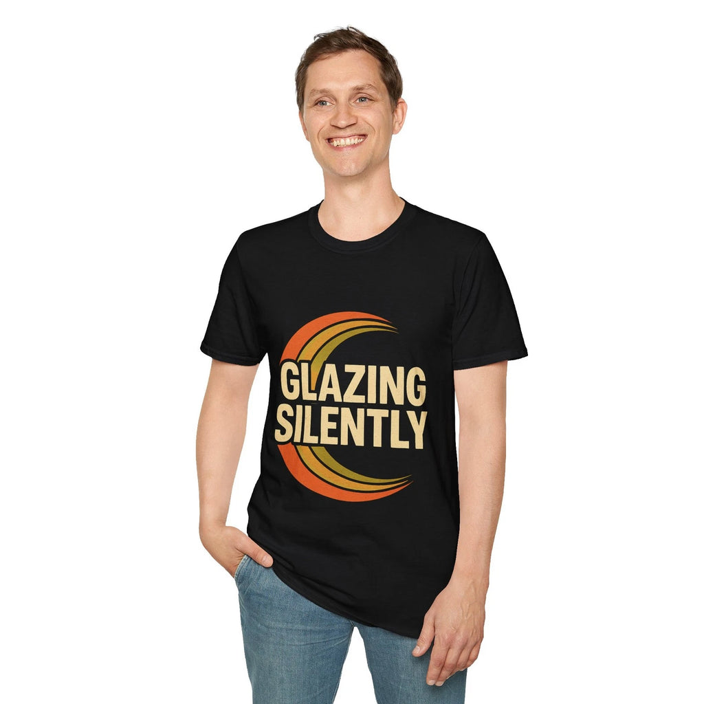 Glazing Silently Unisex Softstyle T-Shirt | Minimal Aesthetic Quiet Mood Tee