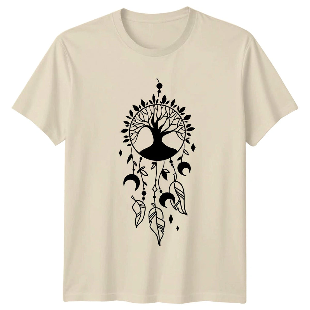 Tree Of Life Dreamcatcher Celestial T-Shirt Bohemian Hippie Nature Spirituality