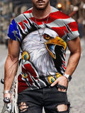 T Shirt American Eagle US Flag Fashion Novelty Men Patriotic Short Sleeve Casual