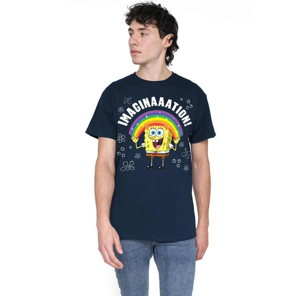 Spongebob Imagination T-Shirt S-2XL, Navy