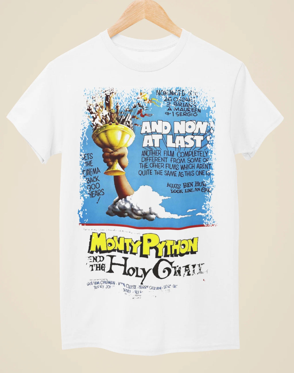 Monty Python & the Holy Grail - Movie Poster Inspired Unisex White T-Shirt