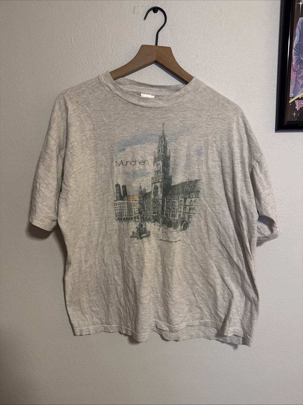 Vintage Munchen Germany T Shirt 1980s 90s City Skyline Size Medium