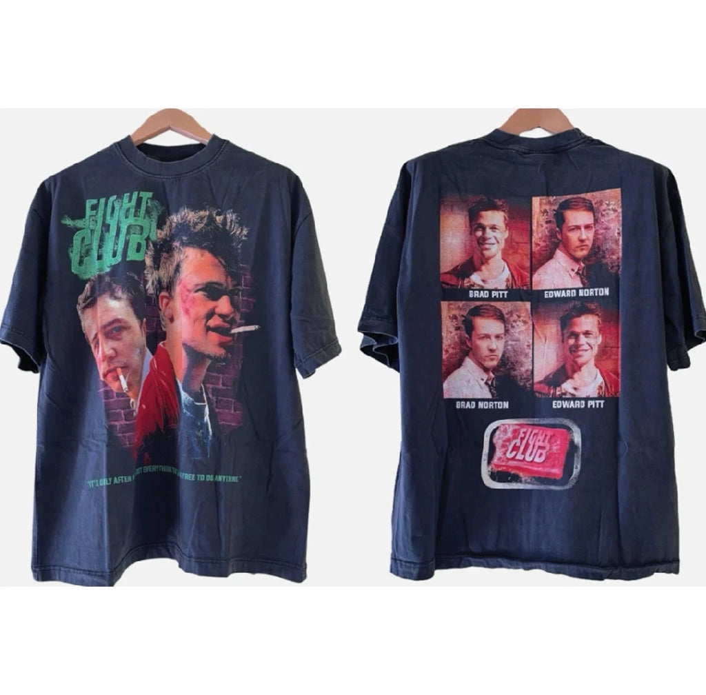 Fight Club Movie Promo Tee Vintage Style Shirt Modern Reprint
