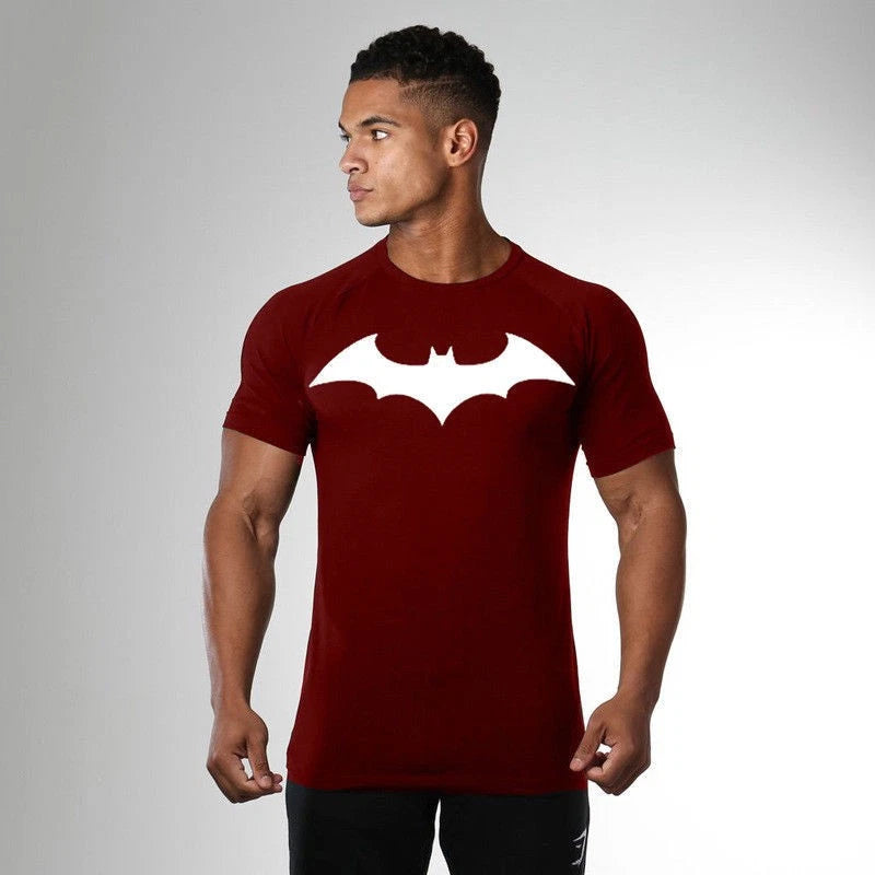 Men Fitness Gym Bodybuilding Muscle Training Cotton Casual Athletic T-shirt Tee