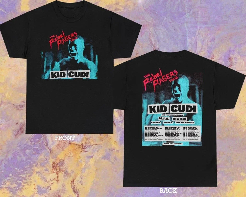 Hot Kid Cudi THE REBEL RAGERS TOUR 2026 T-shirt