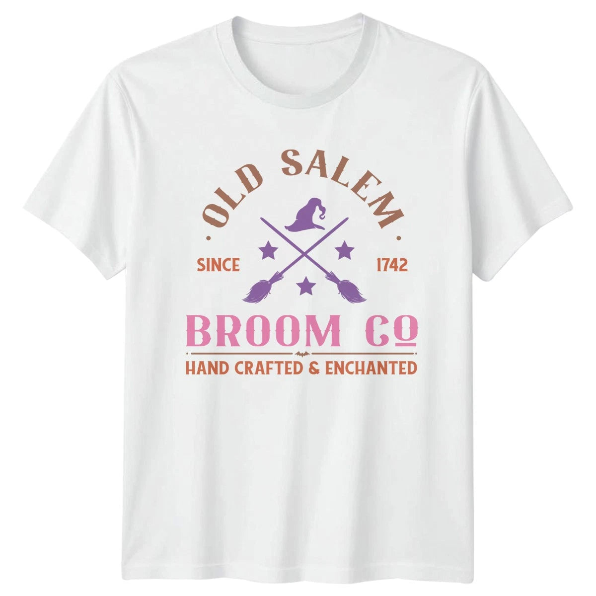 Old Salem Broom Co 1742 Hand Crafted Enchanted Vintage Mens Womens Graphic Tee