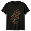 Snake Wrapped Sword Roses Animals Mens T-Shirt Ladies Tee Graphic Top