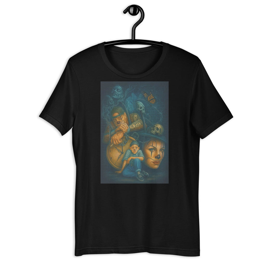 Chicano Clown Homie Time Skull Butterfly Street Art T-Shirt Design!