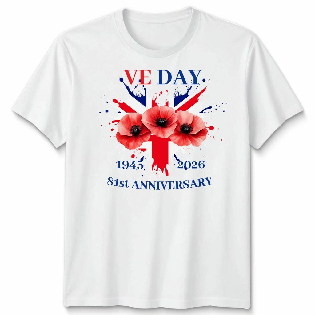 VE Day 81st Anniversary T-Shirt, UK Union Jack, WWII Remembrance, 1945 - 2026 #7
