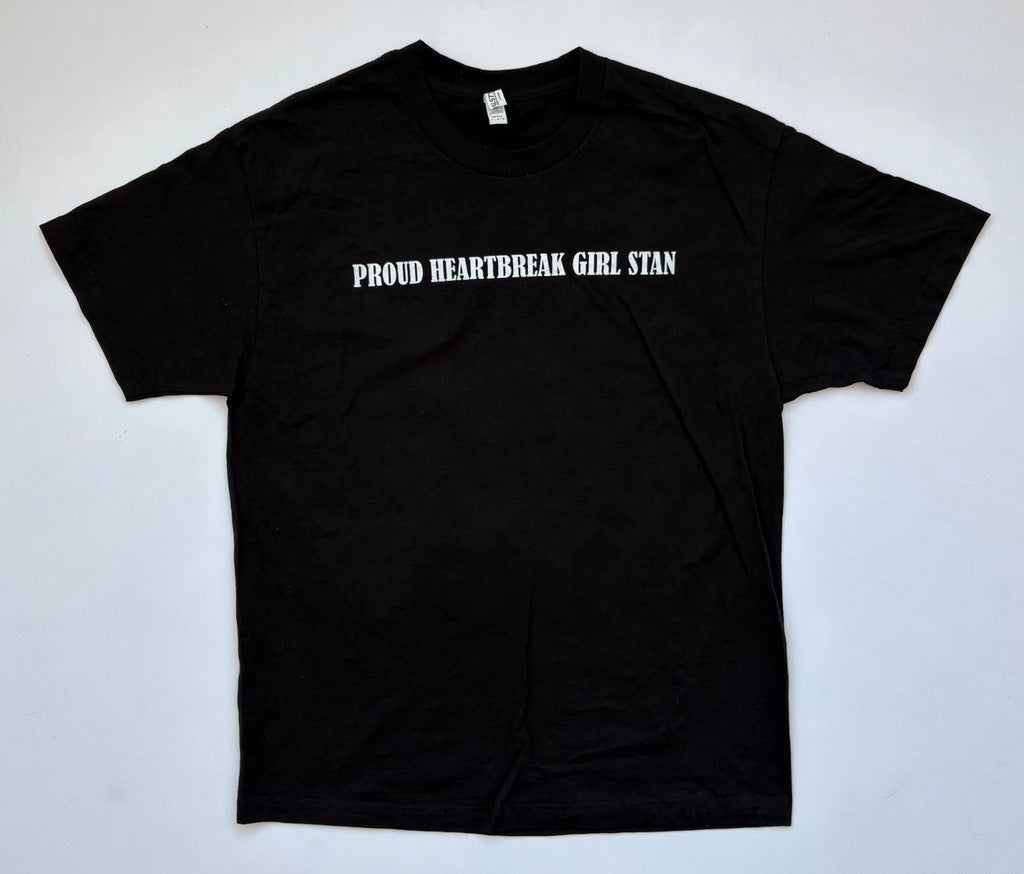 Heartbreak Girl Stan T-Shirt Black Aesthetic Graphic Tee Size L