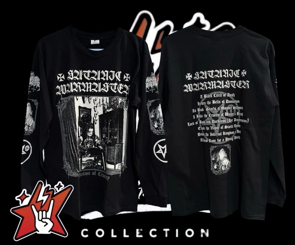 Satanic Warmaster Official T-Shirt Short & Long Sleeve Black Metal Bathory