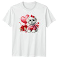 Puppy Valentines Day Dogs Mens T-Shirt Womens Tee Graphic Unisex Top