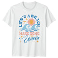Life's A Beach Make Some Waves T-Shirt Boho Summer Sun Graphic Tee