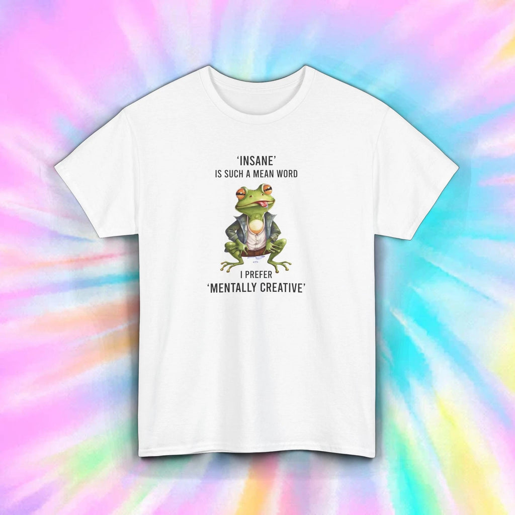Mentally Creative Frog T-Shirt Funny Insane Humor Quirky Animal Graphic Tee S-5X