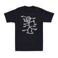 Ow Ow Ow Ow Ow Ow Ow Character Funny Matchstick Saying Gift Quote Men's T-Shirt