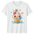 Cute Kawaii Ice Cream T-Shirt Summer Dessert Gift For Him And Her