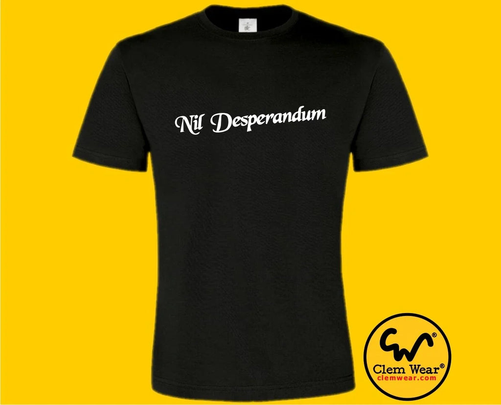 Rik Mayall Bottom tshirt tee t-shirt Nil Desperandum funny comedy carbon neutral