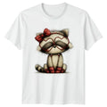Raccoon Love Hearts Womens T-Shirt Mens Tee Graphic Unisex Top