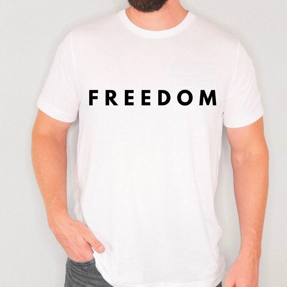 Freedom Charlie Kirk White T Shirt Charlie Kirk Freedom tshirt, Charlie Kirk