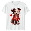 Cute Dog Hoodie Dogs Animals Mens T-Shirt Womens Tee Graphic Unisex Top
