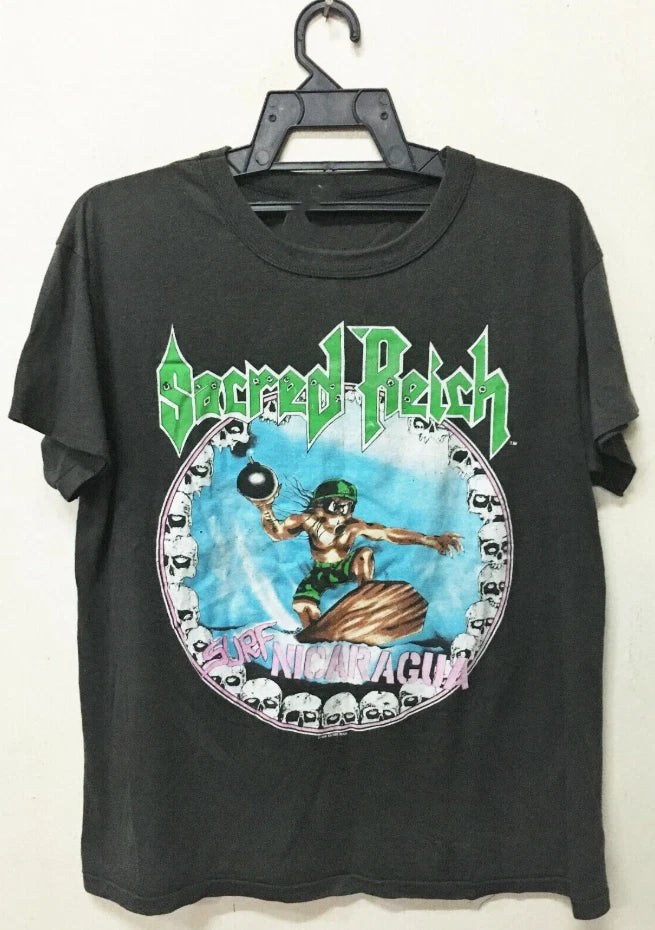 Rare Sacred Reich 90s Short Sleeve Black S-2345XL Unisex T-shirt