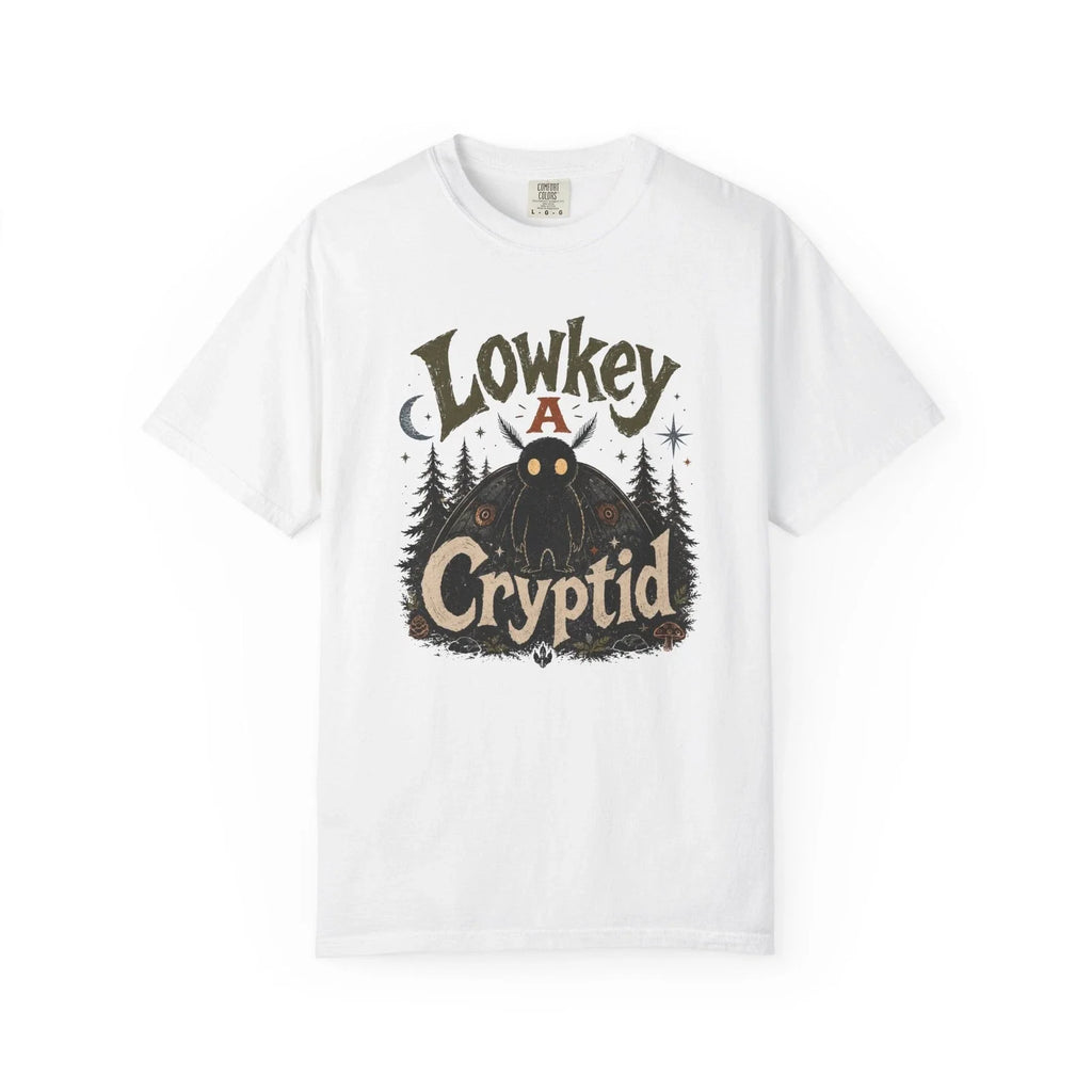 Lowkey Cryptid T-Shirt | Sasquatch Forest Night Illustration