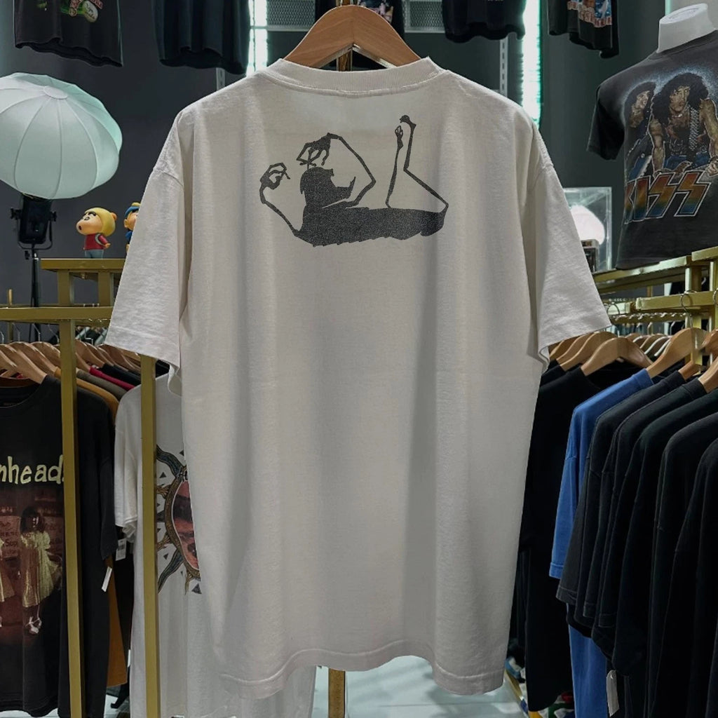 90s Happy Mondays Faded White T-Shirt XL