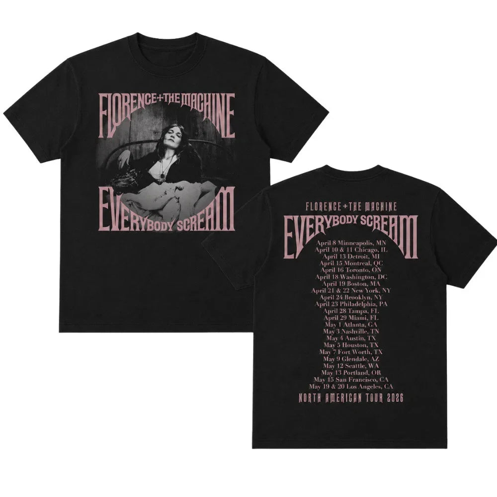 HOT! Florence And The Machine 2026 Everybody Scream North America Tour T-shirt