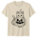 Cute Cat Pumpkin Jack O Lantern T-Shirt Spooky Cute Halloween
