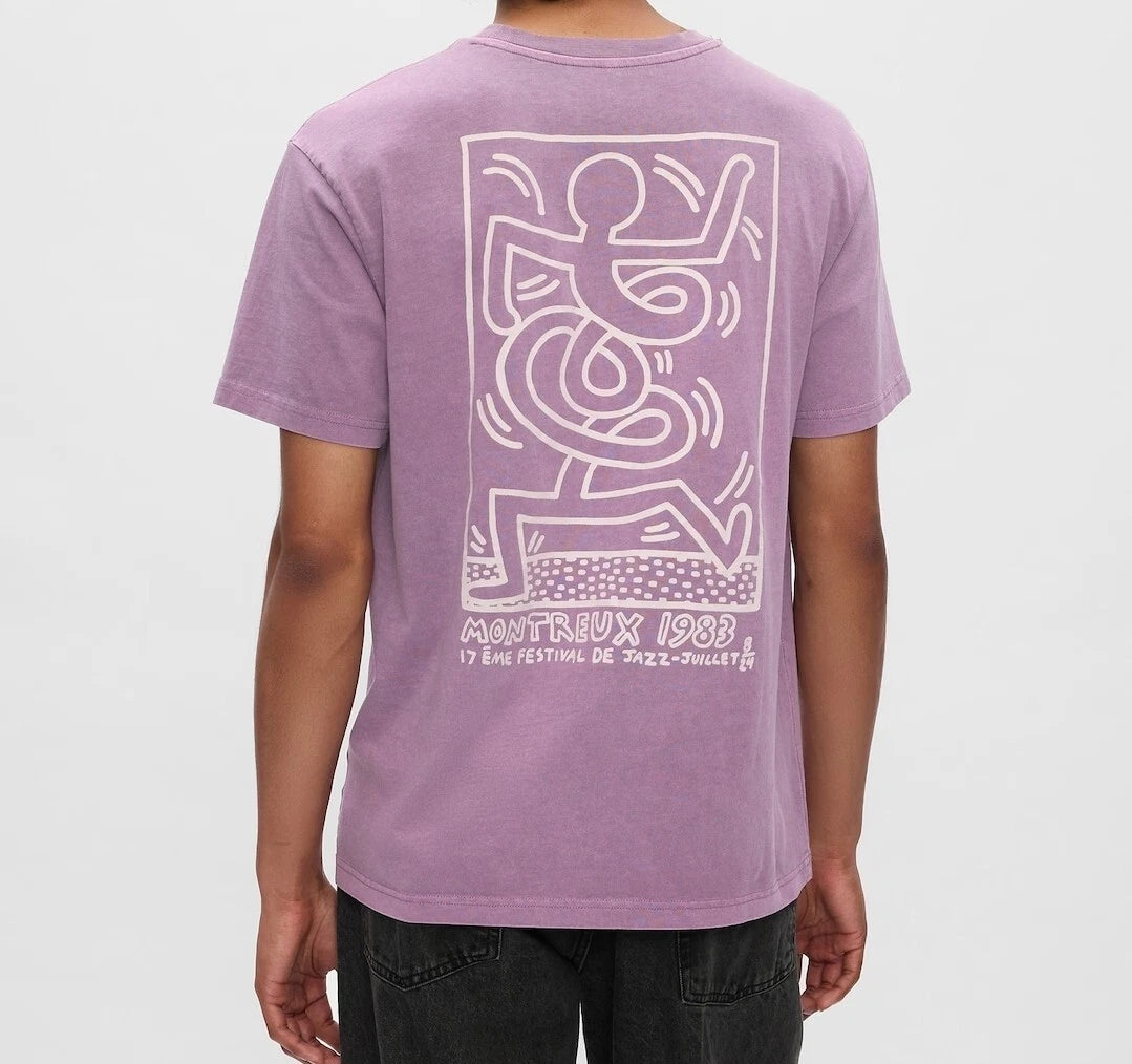New Keith Haring Montreux Jazz Festival Gap Adult Medium Art Pigment Wash Tee