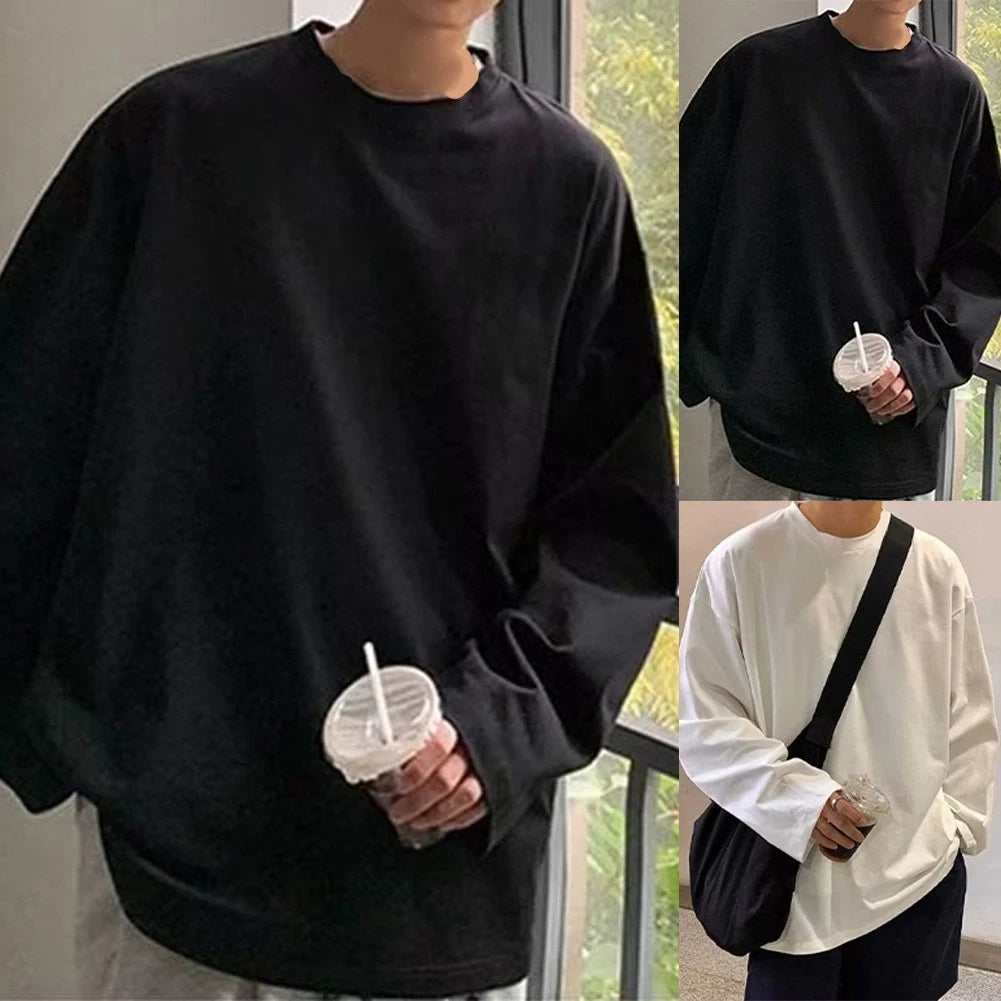 Hot For Daily Wear Mens Pullover Round Neck T-shirt Sweatshirt Pullovers Tops