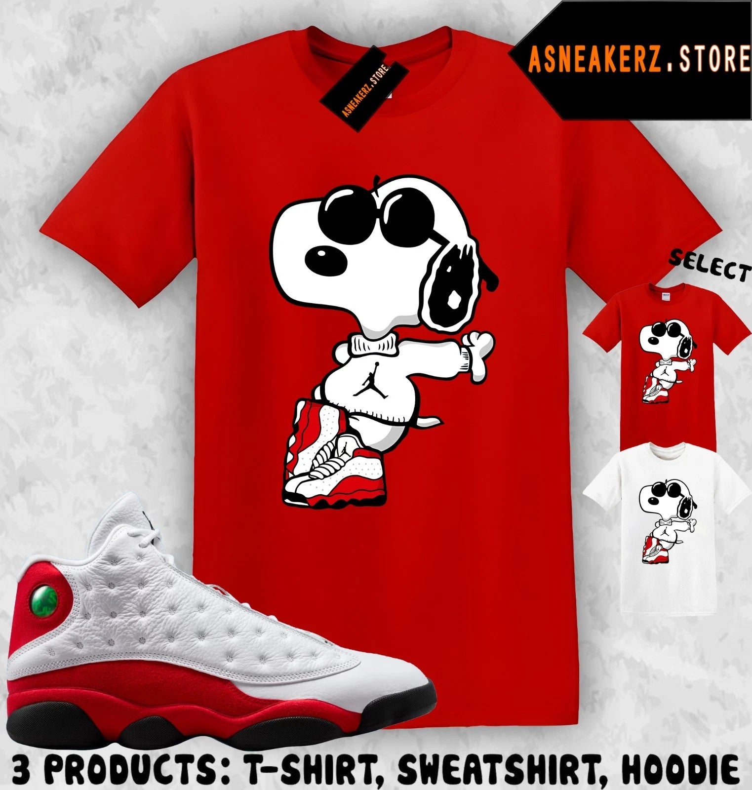 Shirt Match AJ 13 Chicago 2026 Sneaker Matching Tee Sneakerhead Joe Cool T-Shirt