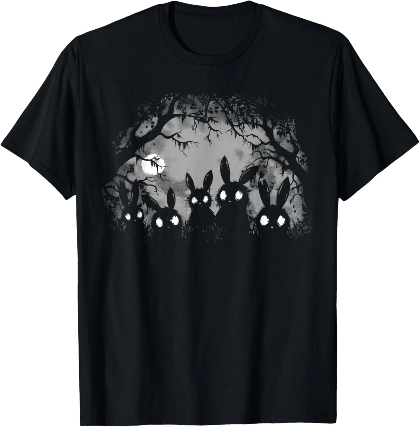 Creepy Cute Bunny Rabbits Horror Aesthetic T-Shirt