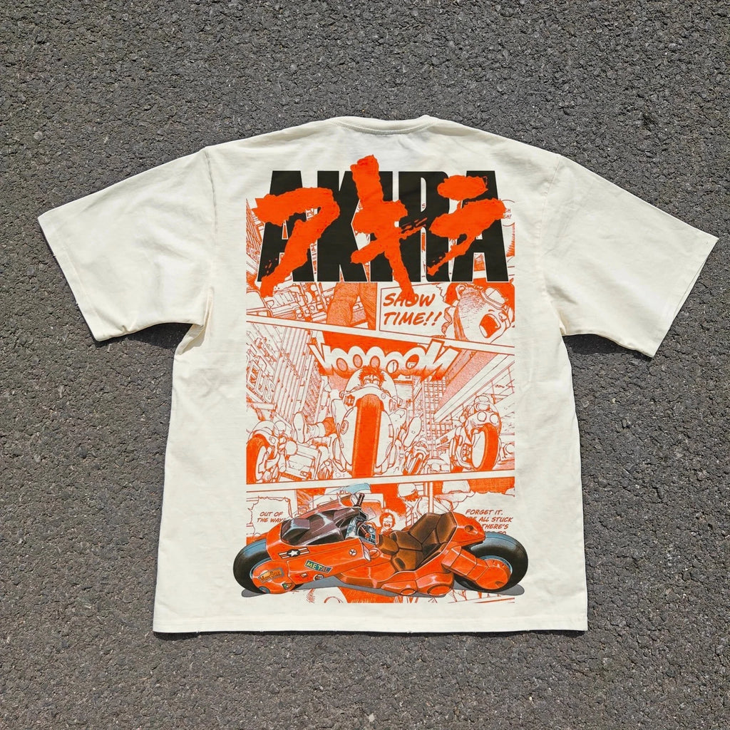 AKIRA anime t shirt ,Double Sided bike Graphi , manga printed lot