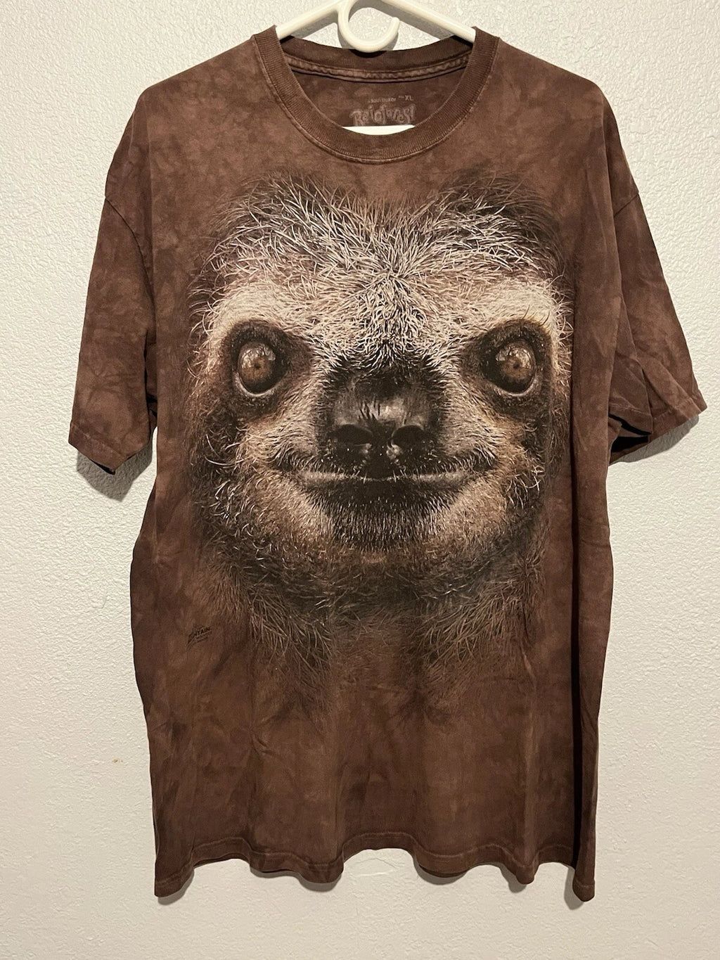 Rainforest Cafe Brown Sloth Double Sided Graphics T Shirt Size X Large