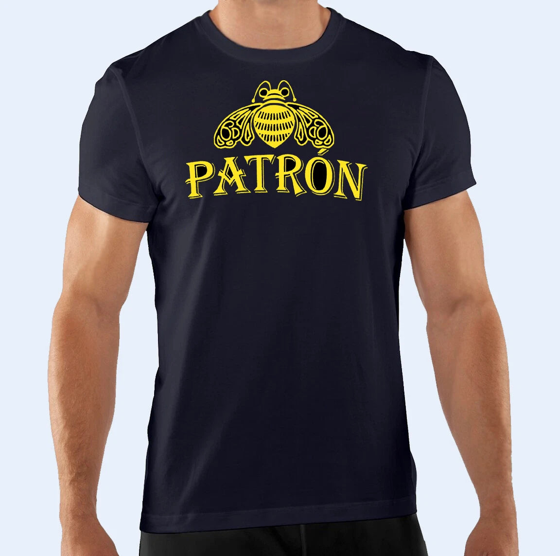 T-Shirt Black, Imported Tequila, Bar, Club Promo, Patron, 100% Cotton