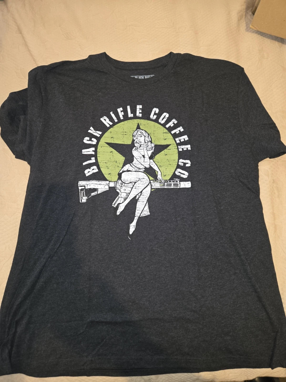 Black Rifle Coffee Company Bomber Girl T Shirt Black Men's Size XXL