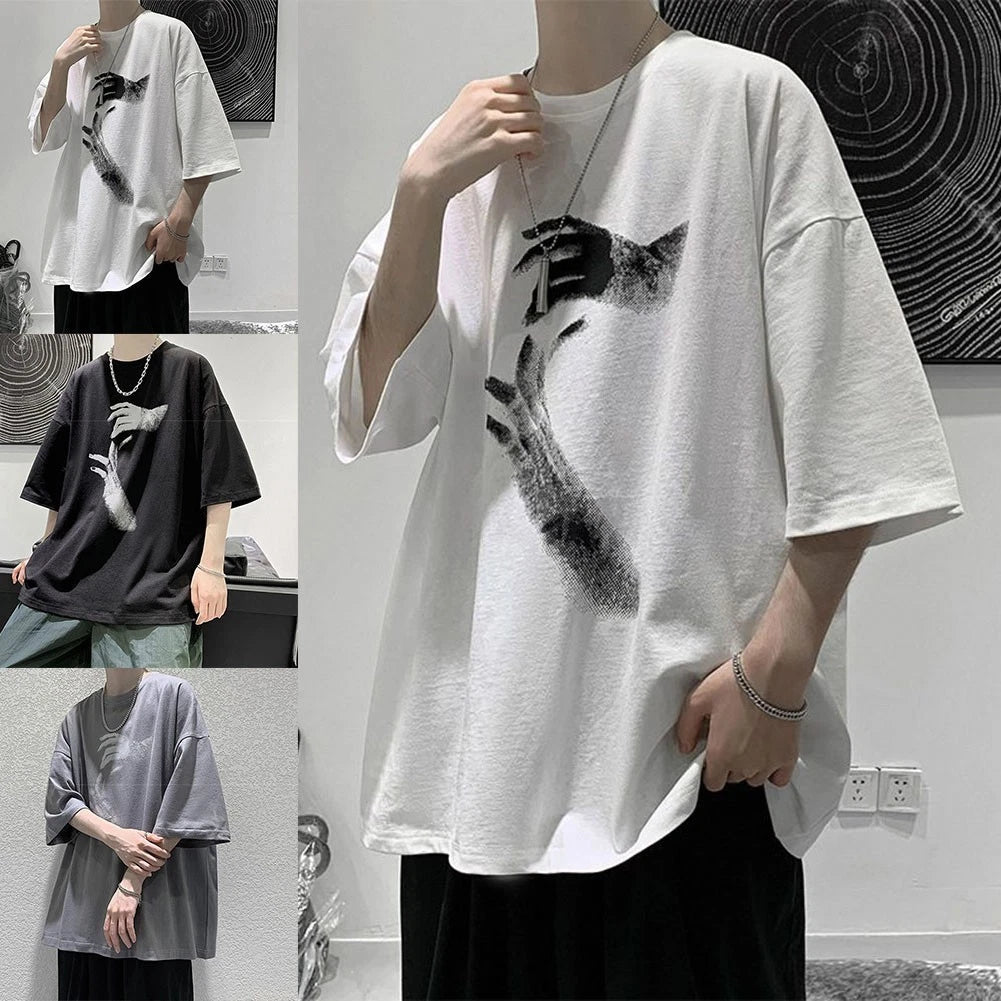 Men's Summer T Shirts with Stylish Hand Prints Great for Vacation Days