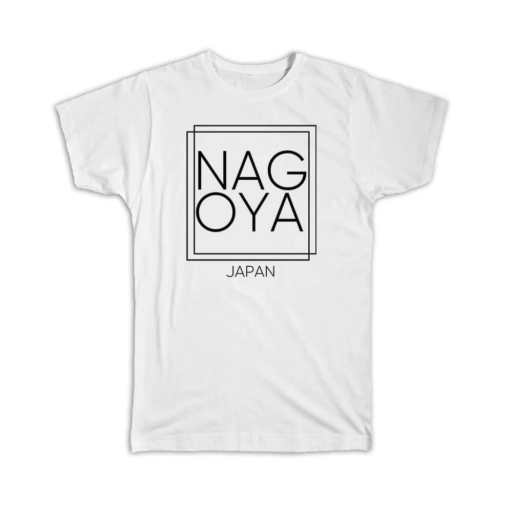 Gift T-Shirt : NAGOYA Japan Square Modern Minimalist Font