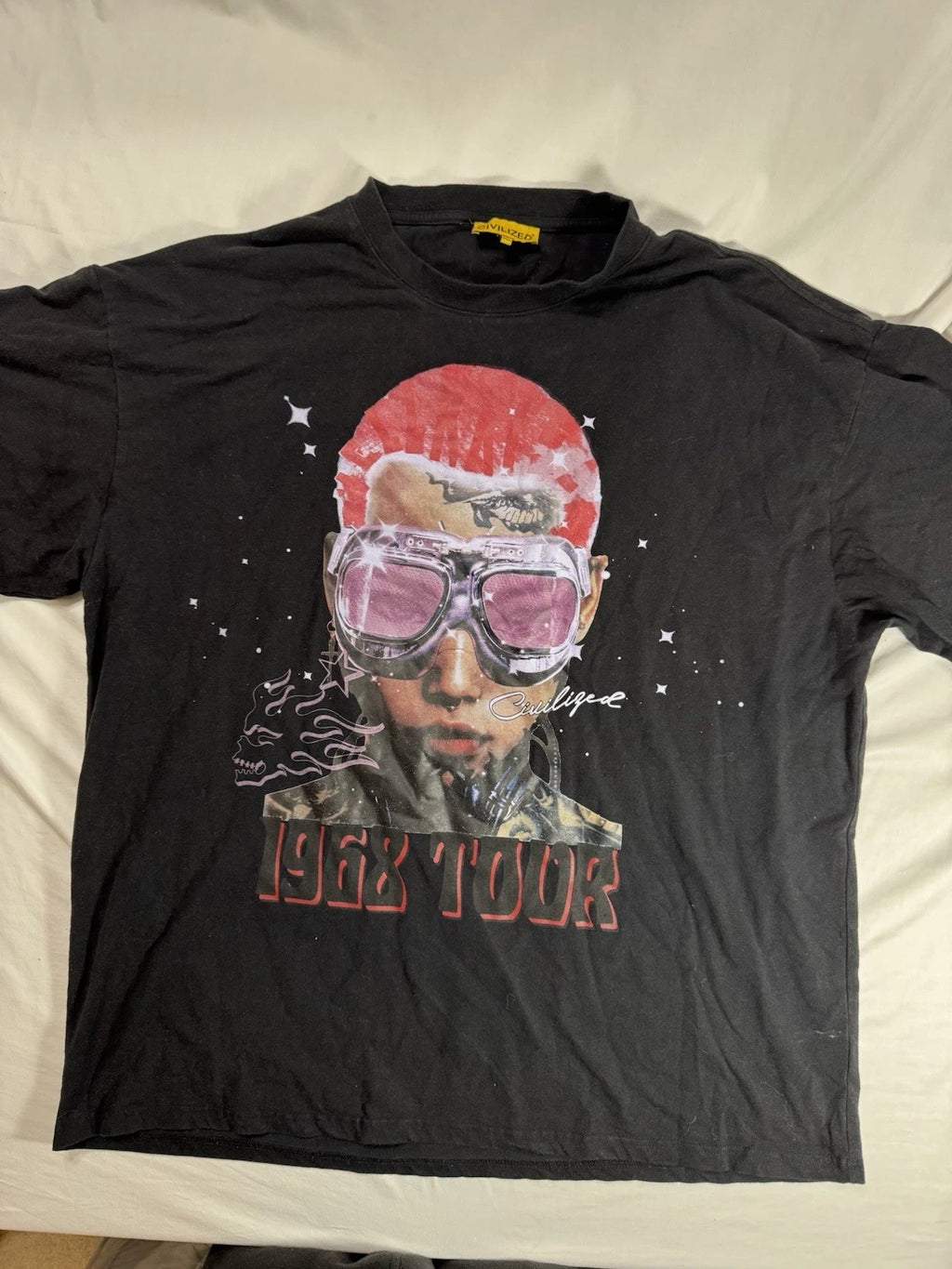 Civilized T Shirt 1968 Tour Graphic Tee 2XL Popular Design