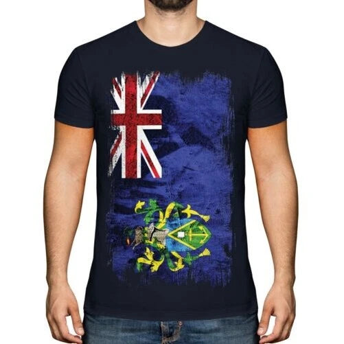 PITCAIRN ISLANDS GRUNGE FLAG MENS T-SHIRT TEE TOP GIFT SHIRT CLOTHING JERSEY