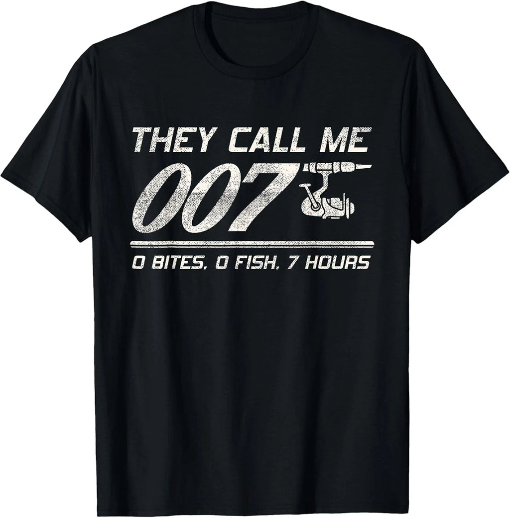 Fisherman Joke Dad - They Call Me 007 - Funny Fishing Humor T-Shirt