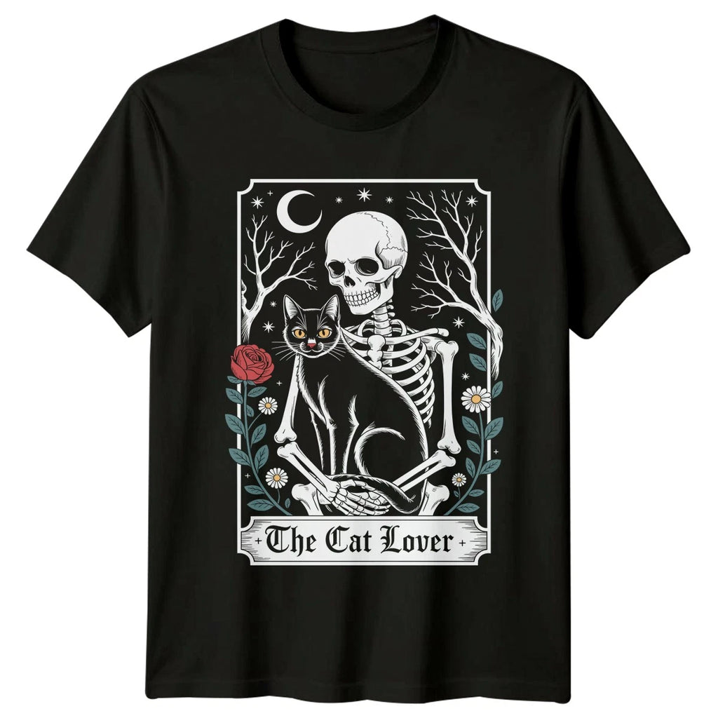 The Cat Lover T-Shirt Gothic Tarot Cat Pet Gift For Him And Her