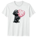 Puppy With Lollipop Dogs Animals Mens T-Shirt Womens Tee Graphic Unisex Top